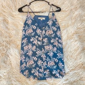 LOFT Floral Button Down Cami Size Medium